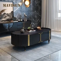 multifunctional living room small center table 1 4m modern simple sofa side table household high end marble pattern furniture