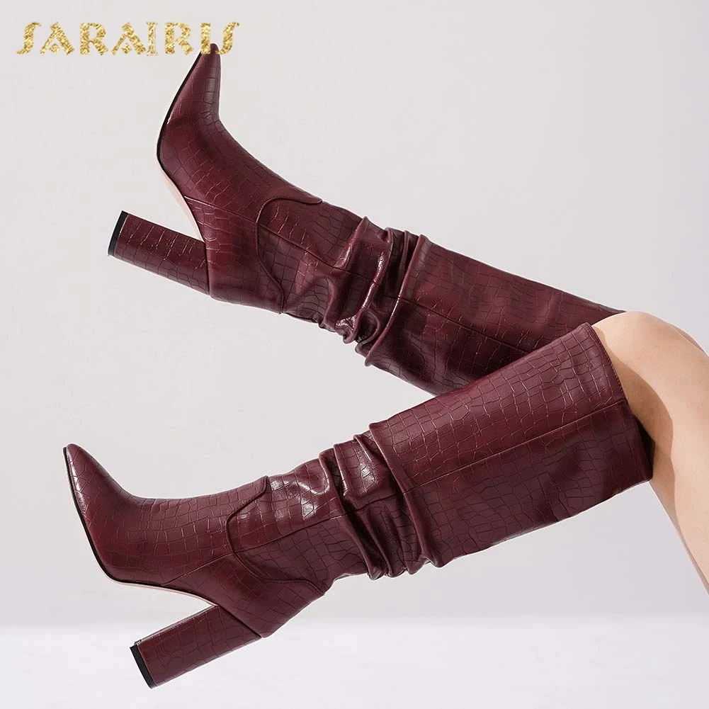 

GIGIFOX горячая Распродажа 2021 очень высокий каблук, принт «змеиная кожа» со элегантные полусапожки женская обувь со складками Мода INS обувь жен...