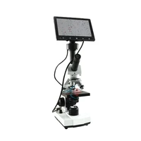hc r069 7 inch high definition screen usb lcd digital microscope veterinary equipment biology light microscope