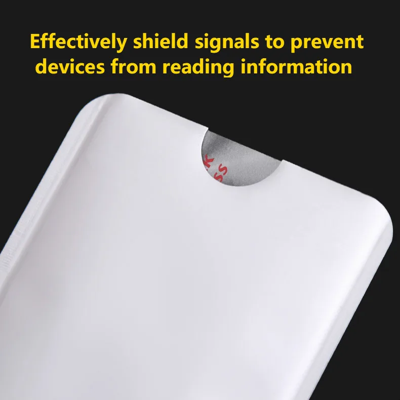 1 шт. анти сканирования карты RFID рукав протектор кредитных карт ID Алюминий держатель фольги рукава горячая