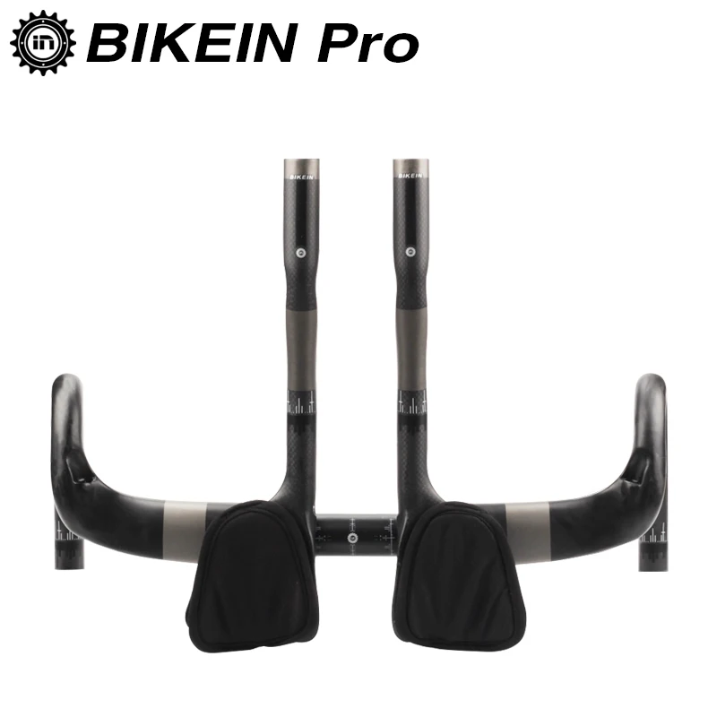 Велосипедный руль BIKEIN Pro полностью из углеродного волокна 440 мм + TT сгибающийся