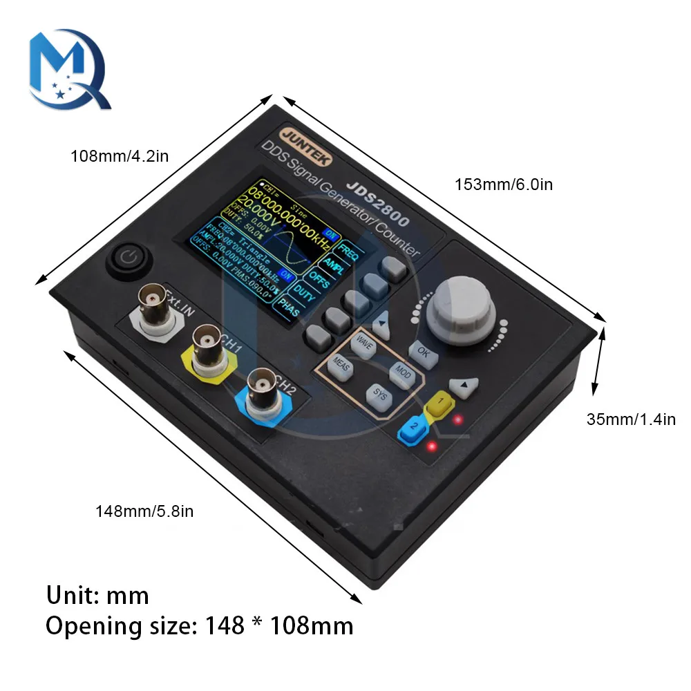 JDS2800-40MHz произвольный генератор сигналов полный ЧПУ двухканальный DDS с TFT-дисплеем