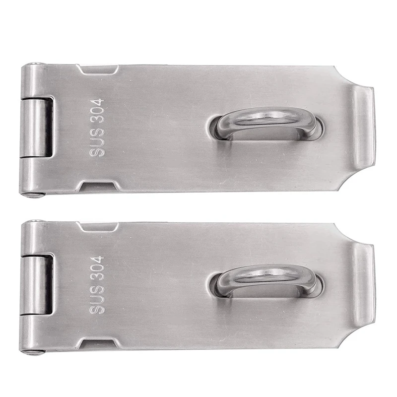 

2PCS 4 Inch Padlock Hasp, Security Door Clasp Hasp Lock Latch, Door Gate Bolt Lock with Screws