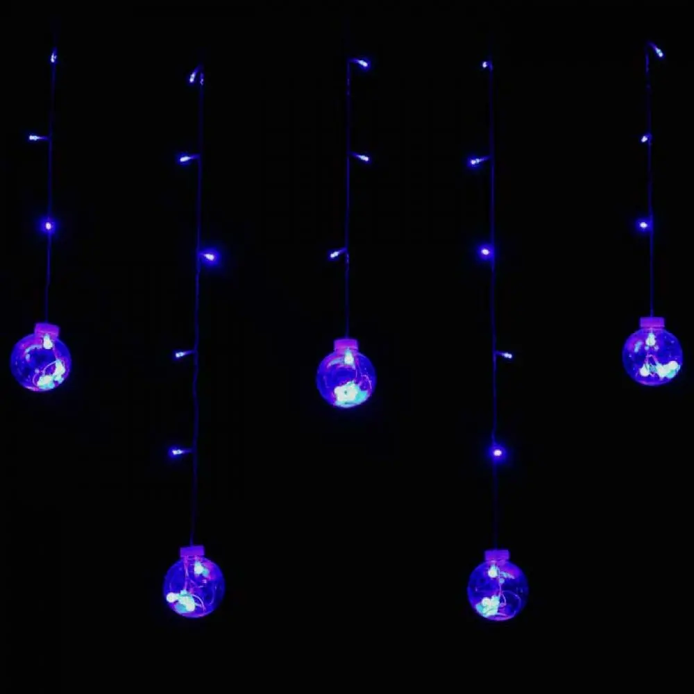 Festoon LED light fringe balls 3 meter color blue garland | Christmas Ball Ornaments