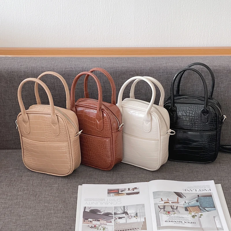 

2021 новая женская сумка на молнии из искусственной кожи с каменным узором, женские сумки с клапаном, Маленькая женская сумка через плечо