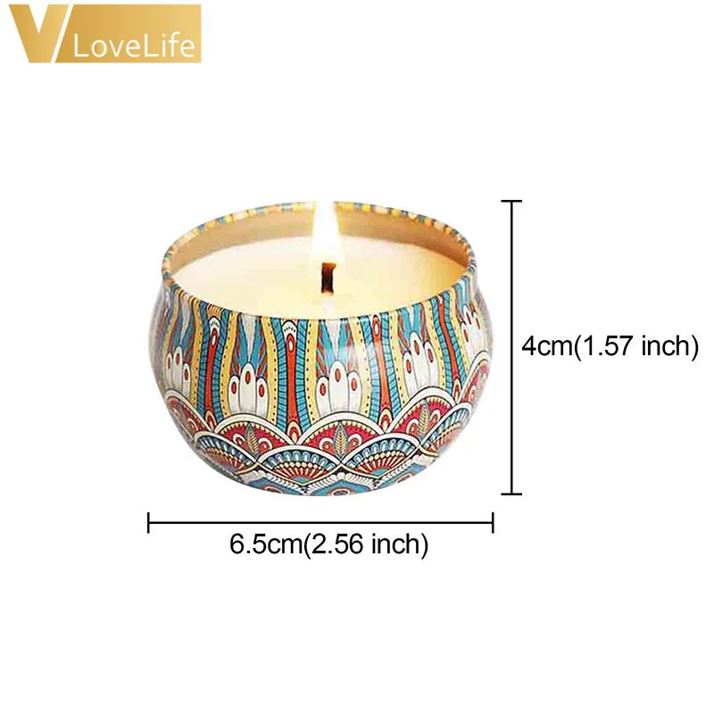 8pcs Fragrance Aromatherapy Scented Candle Natural Soy Wax Travel Tin Home Decor 2.5OZ | Дом и сад