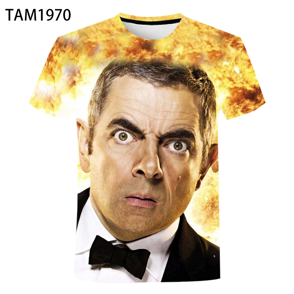 Футболка Mr. Bean 3D для мужчин и женщин модная рубашка в стиле Харадзюку с принтом