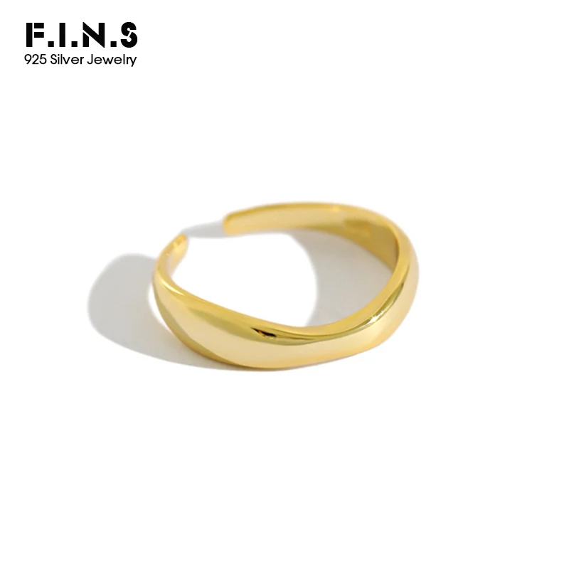 

F.I.N.S Irregular Twist Silver Ring 925 Stackable Female Finger Rings Korean Fashion Engagement Rings for Women Fine Jewelry