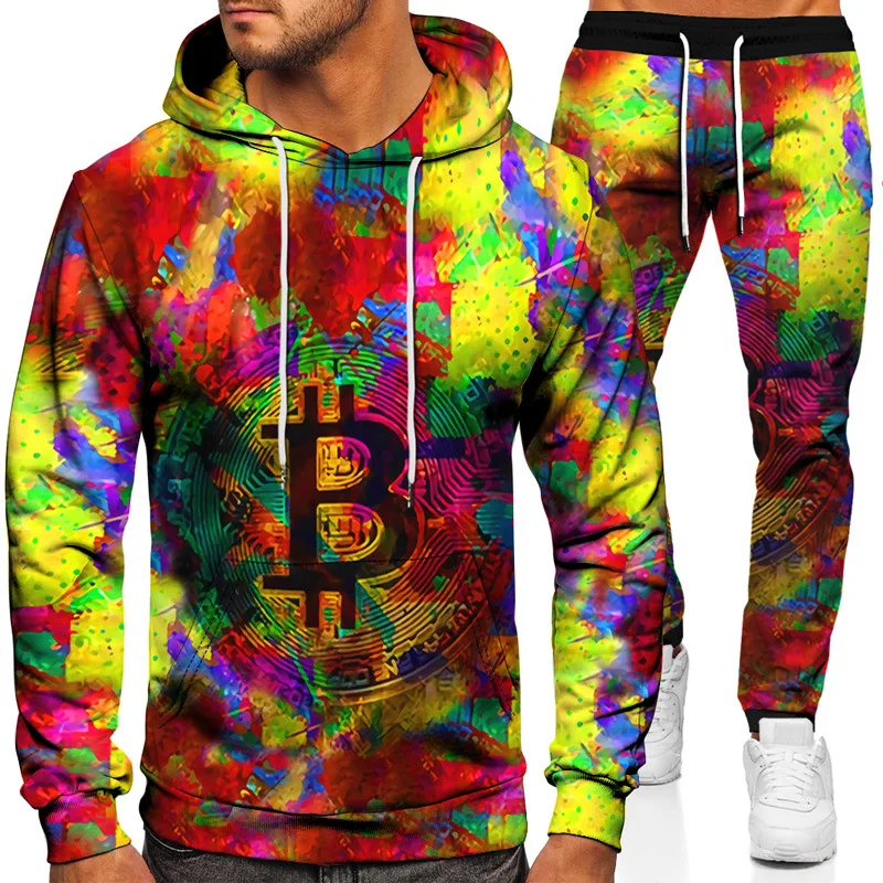 

Casual Sports Suit Men's Loose Hooded Sweater Men's Suit Sweatpants Men's Two-Piece Suit