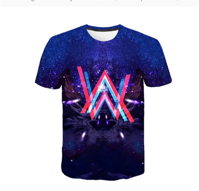 

2021 Fashion Brand Summer Simple Pure Color Loose Casual Short Sleeve T Shirt children Tide 3D Cartoon Print Sports Undershirt