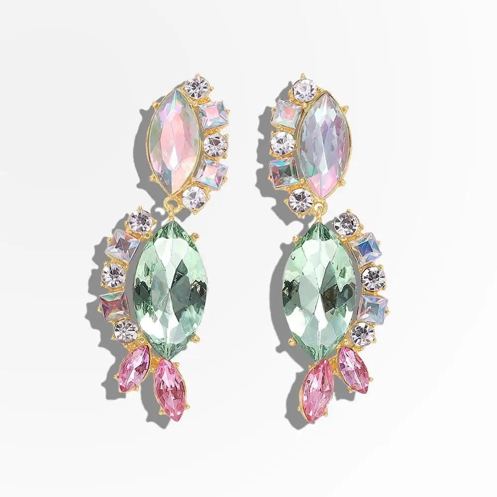 Серьги-капли из органзы с цветочным рисунком для девочек, длинные серьги с этническим цветком, г., длинные серьги с металлическим сердечком, вечерние подарки - Окраска металла: 20