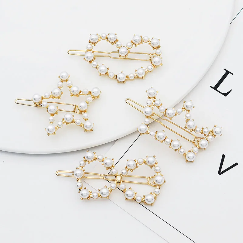 Женские жемчужные заколки для волос золотого цвета|Украшения волос| |