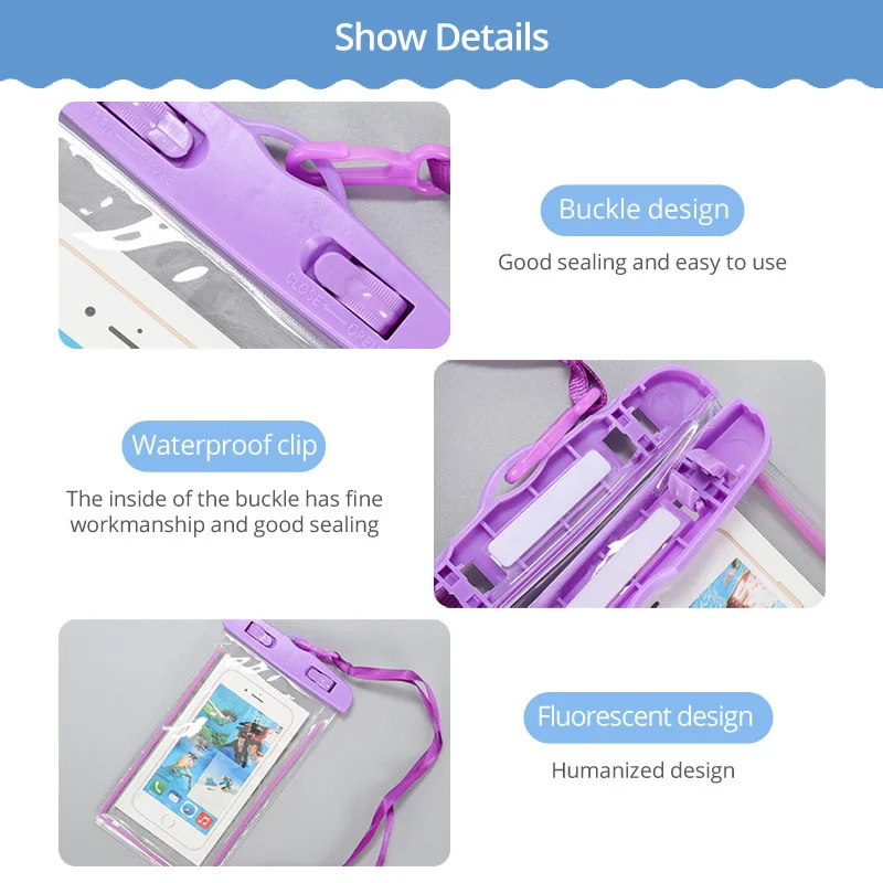 FONKEN Mobile Waterproof Case for Phone Water Proof dry bag for iphone 12 11 poco x3 funda underwater Camera Transparent cover