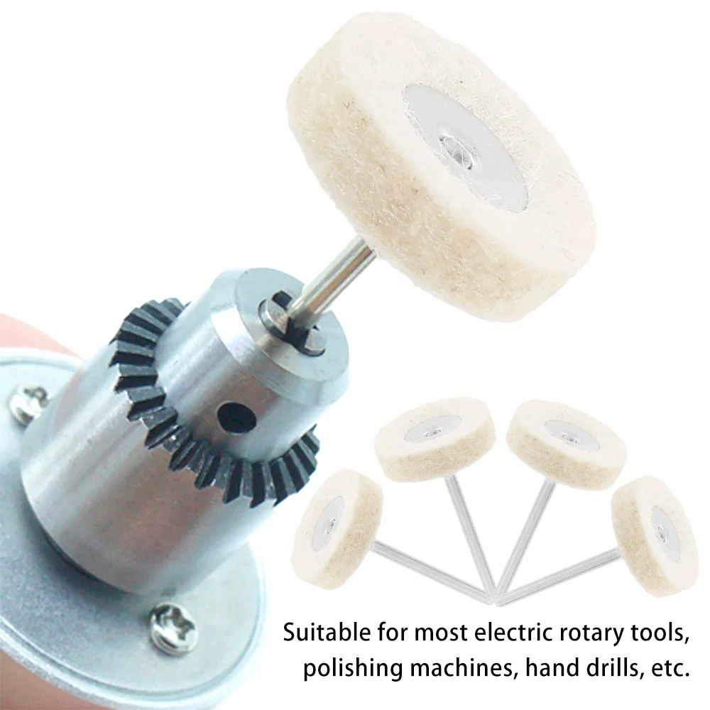 10 шт./20 шт. полировка шерстяного войлока круглый шлифовальный круг 3 мм хвостовик