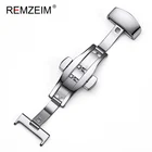 Новая прочная двойная Складная пряжка-бабочка из нержавеющей стали, водонепроницаемые автоматические пряжки, аксессуары для ремешка часов