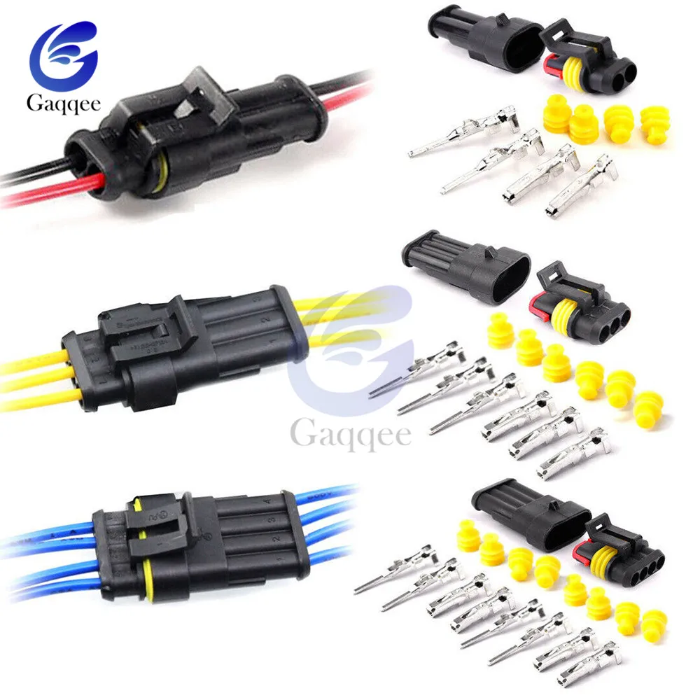 Суперуплотнительный Водонепроницаемый Электрический штекер Way AMP для автомобиля