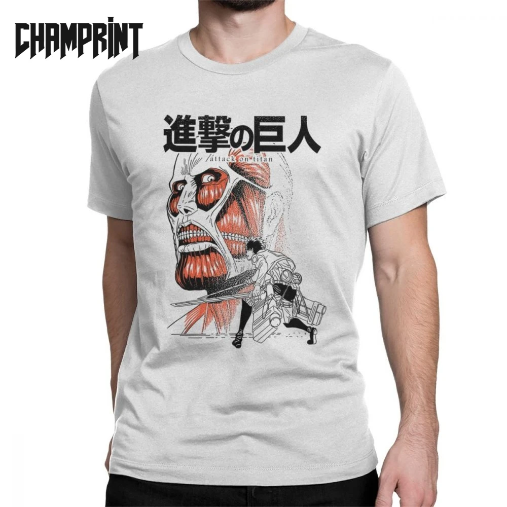 Мужская футболка с гигантскими киллерами атака на титанов Аккерман аниме манга