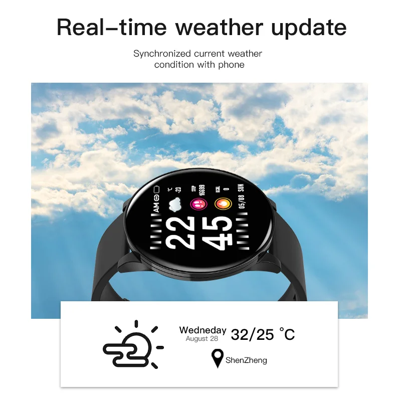 

Ockered Waterproof Sport Smart Watch Touch Screen Clock Smartwatch Heart Rate Blood Pressure Monitor Fitness Watch