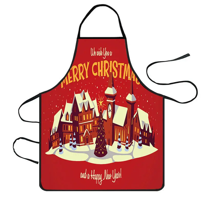 Waterproof Apron Хэллоуин Водонепроницаемый Фартук Кухонный Фартук Рождественский столовый праздничный фартук украшение нагрудник фартук платье для мужчин и женщин Ресторан@ 10 - Цвет: Waterproof Apron