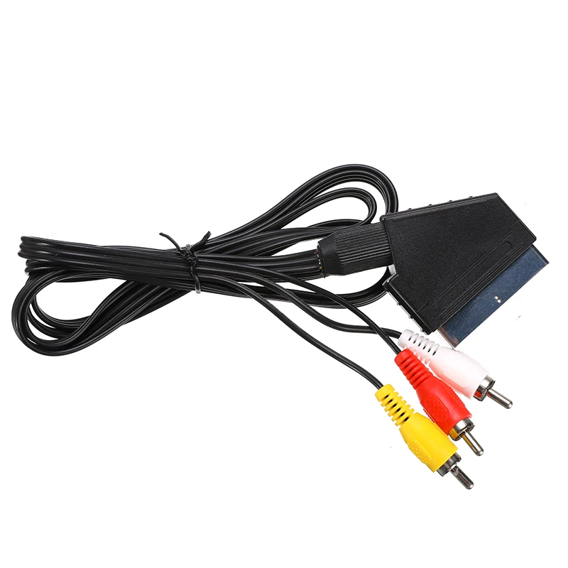 Новый 1 8 м RGB Scart to 3 RCA Аудио Видео кабель для Nintendo NES высокое качество | Электроника