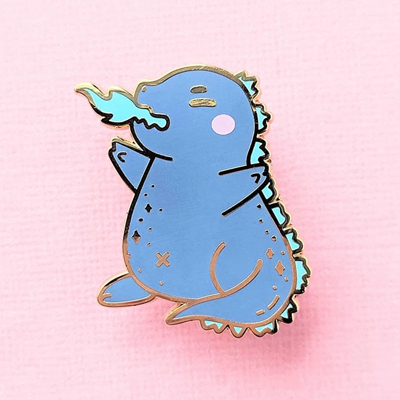 Kawaii Godzillas Дракон динозавр гойирас эмалевая брошь заколки значки на лацкан Броши