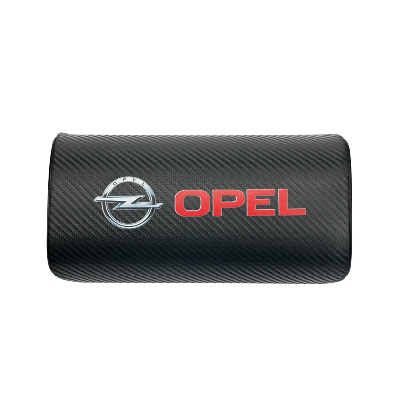 1 шт. автомобиль углеродное волокно Логотип Подголовник из искусственной кожи