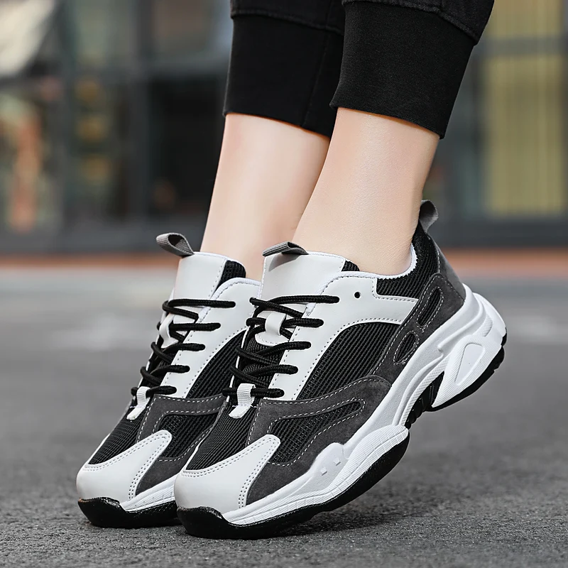 

Nine o'clock Fashion Couple Running Sneaker Outdoor Mesh Lace-up Women Shoes Autumn New Jogging Breathable Men Sport Footwear