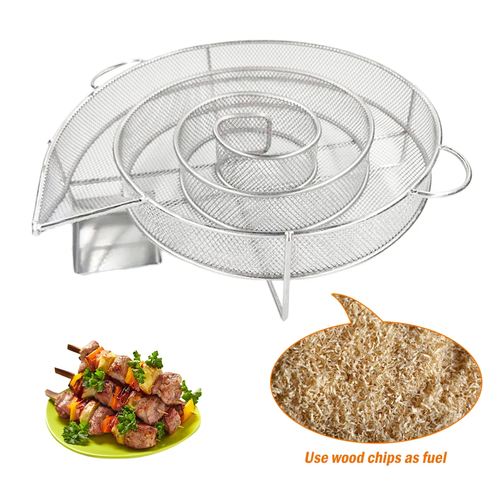 Генератор дыма для барбекю гриля или коптильня деревянная пыль горячего и