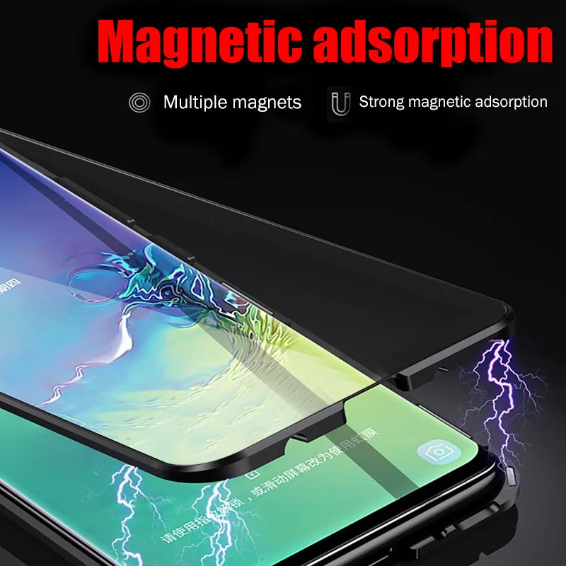 Магнитная Адсорбция противоударный чехол для samsung Galaxy A50 A70 A40 A20 A10 A30 A7 S8 S9 S10e Примечание 10 9 8 Plus кейс на заднюю панель