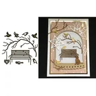 Птиц в парке металлический Трафаретный вырубной штамп резки пресс-формы для скрапбукинга и открыток сделай сам делающая бумажные изделия нож пресс-форм новые 2020 извлекать данные высечных штампов