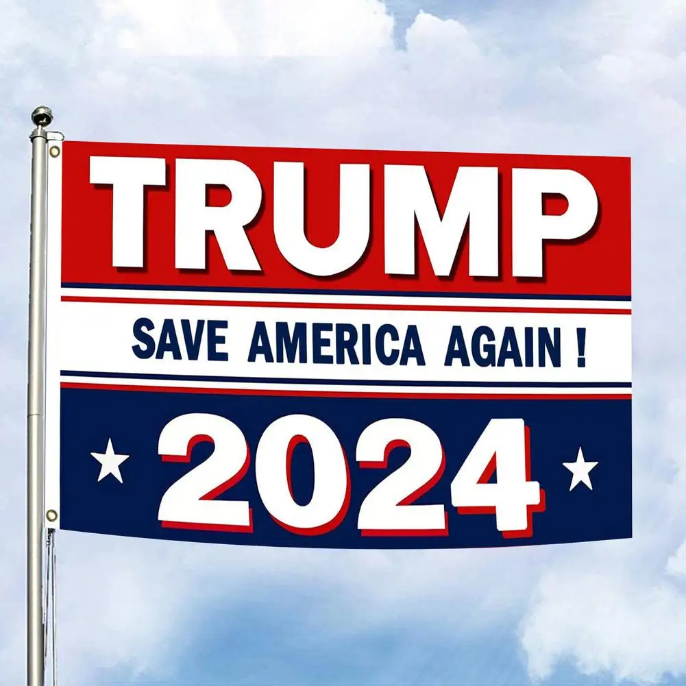 

Настраиваемый 2024 флаг Дональда Трампа 90 см x 150 см 100% полиэстер спасение Америки снова баннер для президента США