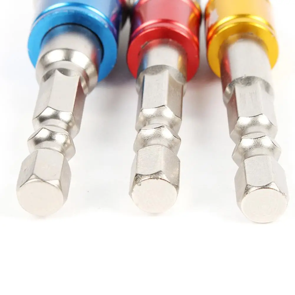 

HOT SALES !!!3Pcs Plug Adapter Hexagonal Shank to 1/4 3/8 1/2inch Drill Bit Electric Driver