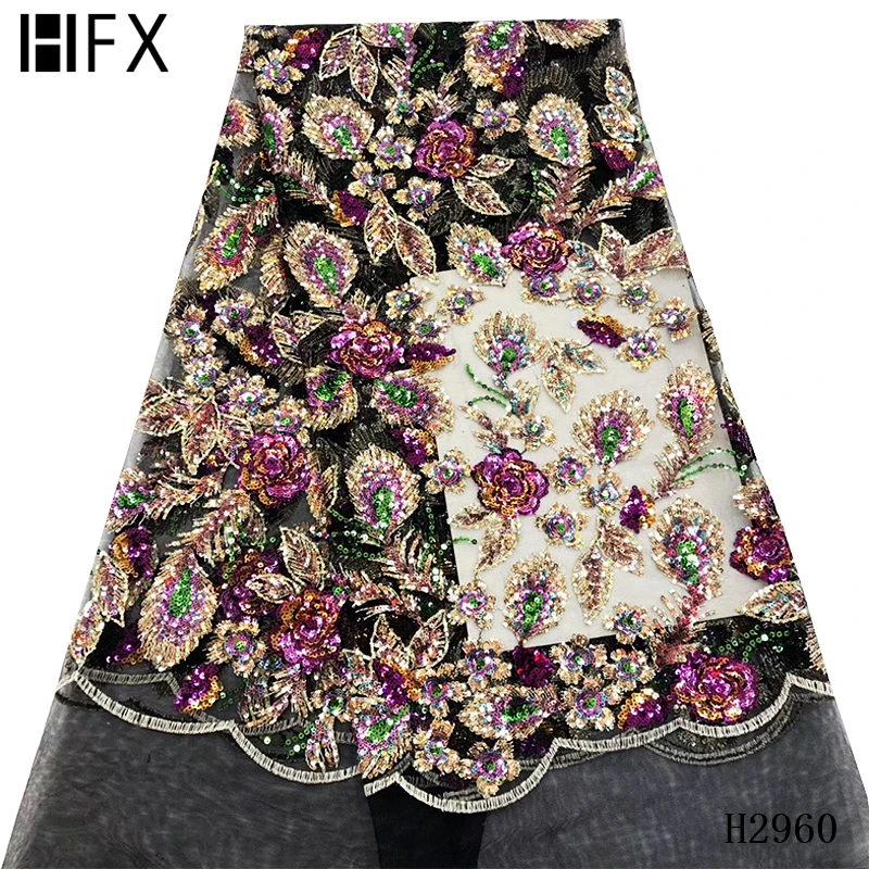 HFX новейшие африканские шнурки 2020 высококачественные кружевные ткани с