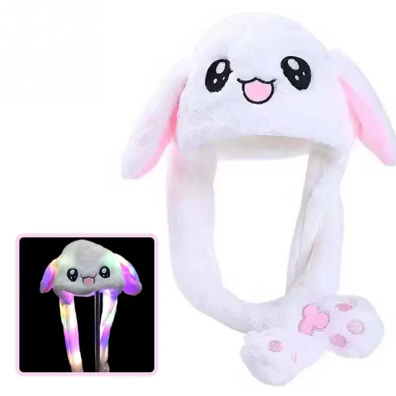 Забавная движущаяся шапка с кроличьими ушками милая воздушной подушкой