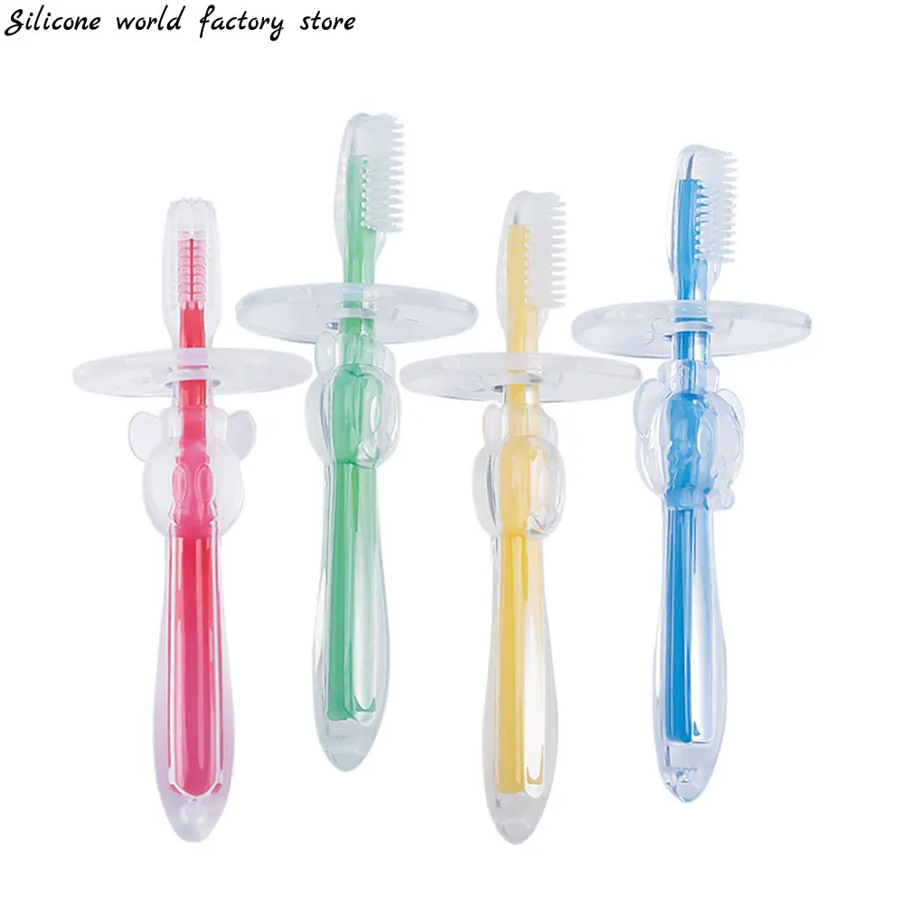 

Silicone world Kids Soft Silicone Training Toothbrush Baby Children Dental Oral Care Tooth Brush Tool kid tooth brush baby items