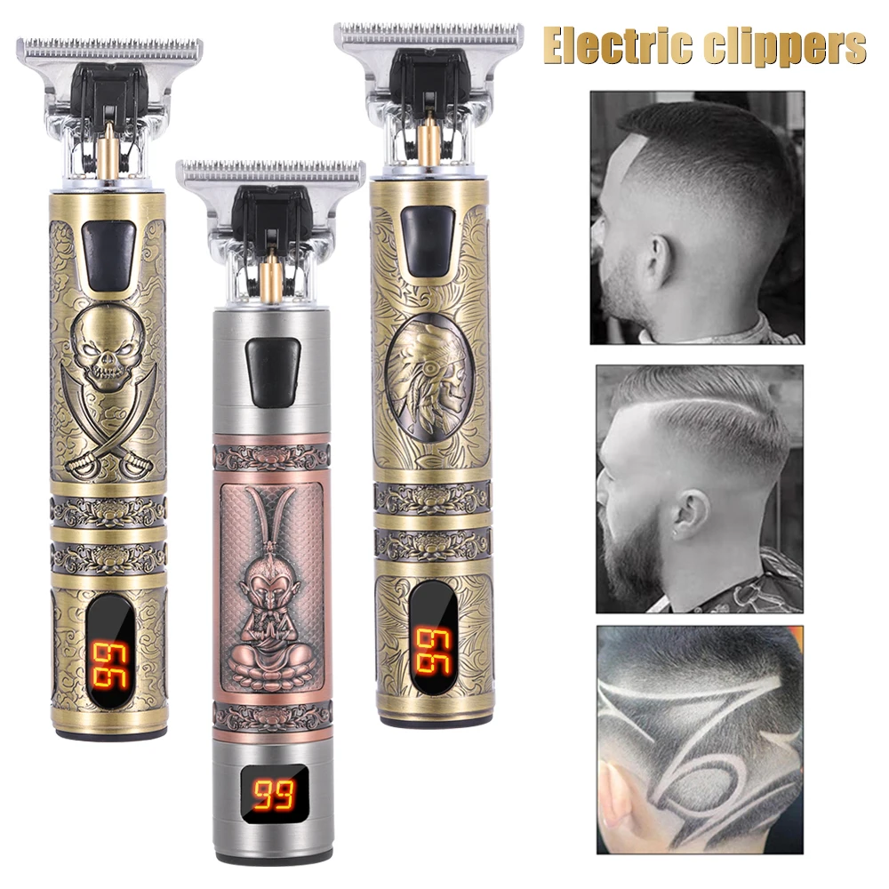 

Electric Hair Clipper Man LCD Shaver Trimmer For Men Barber Professional Beard Rechargeable Hair Cutting Machine T9 USB