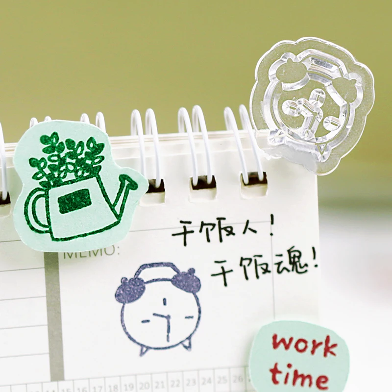 

Silicone Stamp Fight Workers Creative Cute Stamp Hand Account Student Stationery
