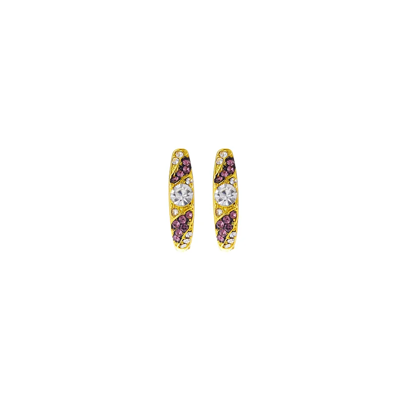 

Fashion Valentine's Day Gift Light Luxury Multicolor Zircon Stud Earrings Geometric Creative Women's Jewelry Wholesale