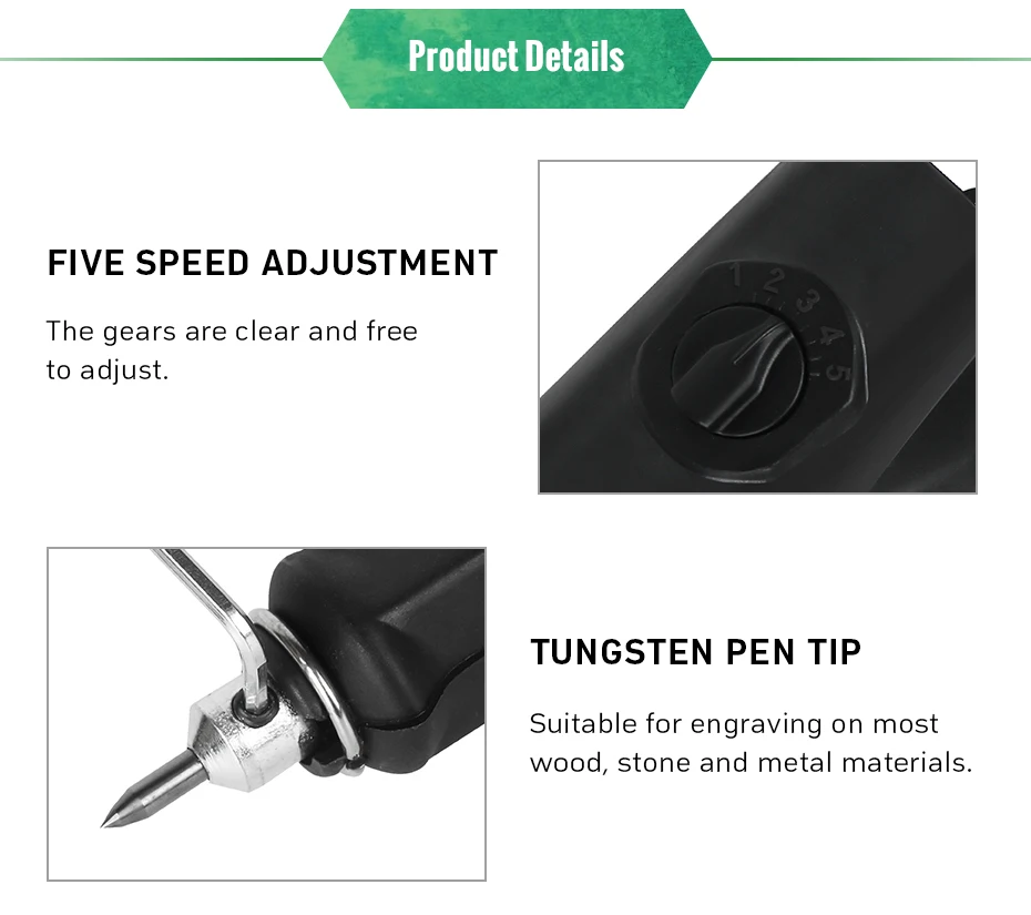 5 Speeds Electric Engraver Engraving Carving Pen Plotter Machine Chisel Tips On Metal Wood Glass Plastic Ceramics Stone Surface