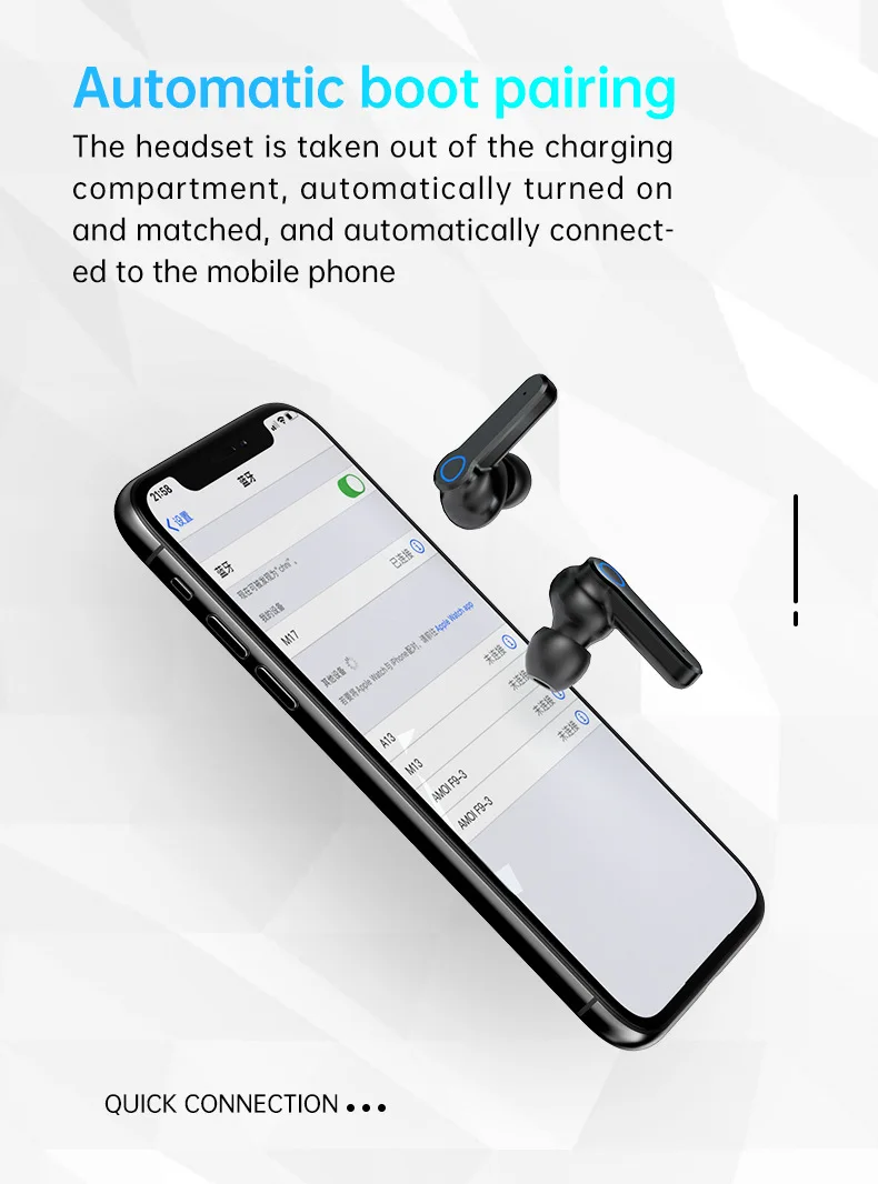 Bluetooth 5 1 TWS M19 Беспроводные наушники с микрофоном спортивные водонепроницаемые
