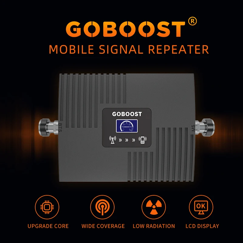 Усилитель сигнала GOBOOST интернет 68 дБ 2G 3G 4G DCS 1800 WCDMA 2100 МГц сотовый телефон Сотовый
