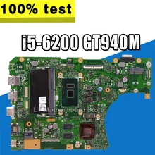 X556UJ X556UV Laptop Motherboard For Asus X556U X556UQ X556UQK X556UF X556UR X556UB Mainboard i5-6200/6198 GT940M DDR4-8GB RAM