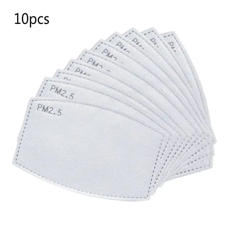 

10 pieces/pack of 6 layers PM2.5 mask activated carbon filter replaceable outdoor insert pad