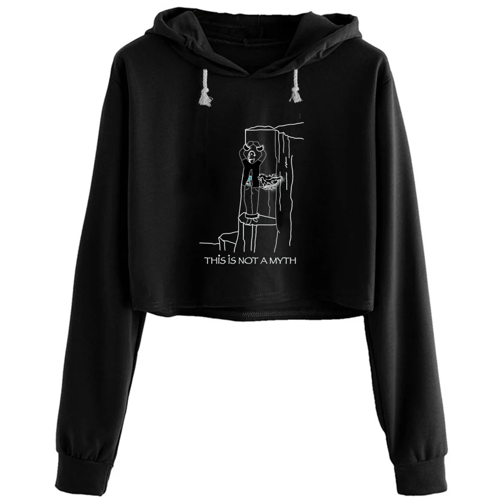 

Dp Myth Tr Crop Hoodies Women Emo Aesthetic Kpop Korean Pullover For Girls