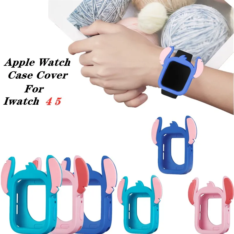 Силиконовый чехол с мультяшным рисунком для apple watch 5 4 защита моделей аниме iWatch 44 40