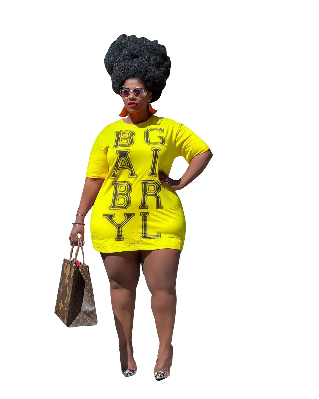 

HAOOHU Elegant Dresses For Women Maxi Dress Plus Size Dresses 2021 Women's round Neck Letter plus Size Women's Fashion Dress