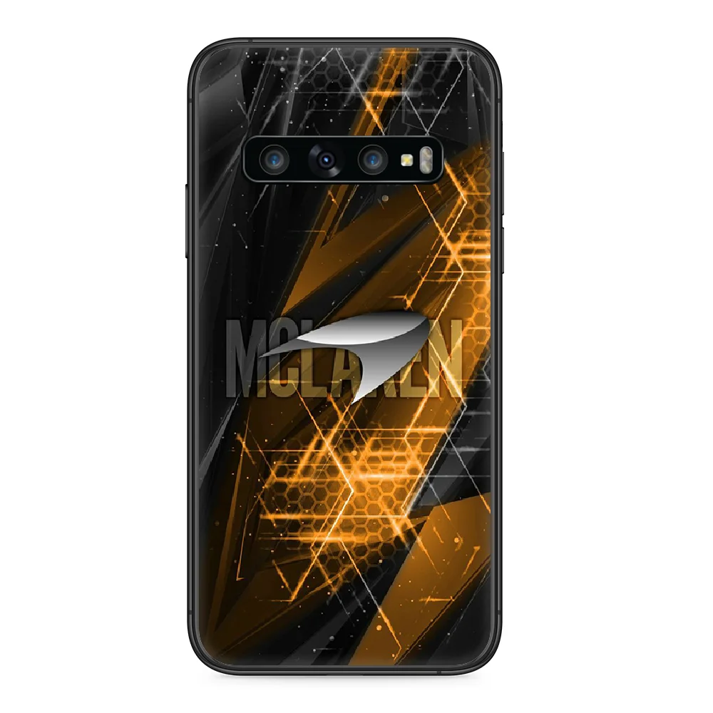

McLaren car logo Phone case For Samsung Galaxy S 10 20 3 4 5 6 7 8 9 Plus E Lite Uitra black hoesjes painting coque trend shell