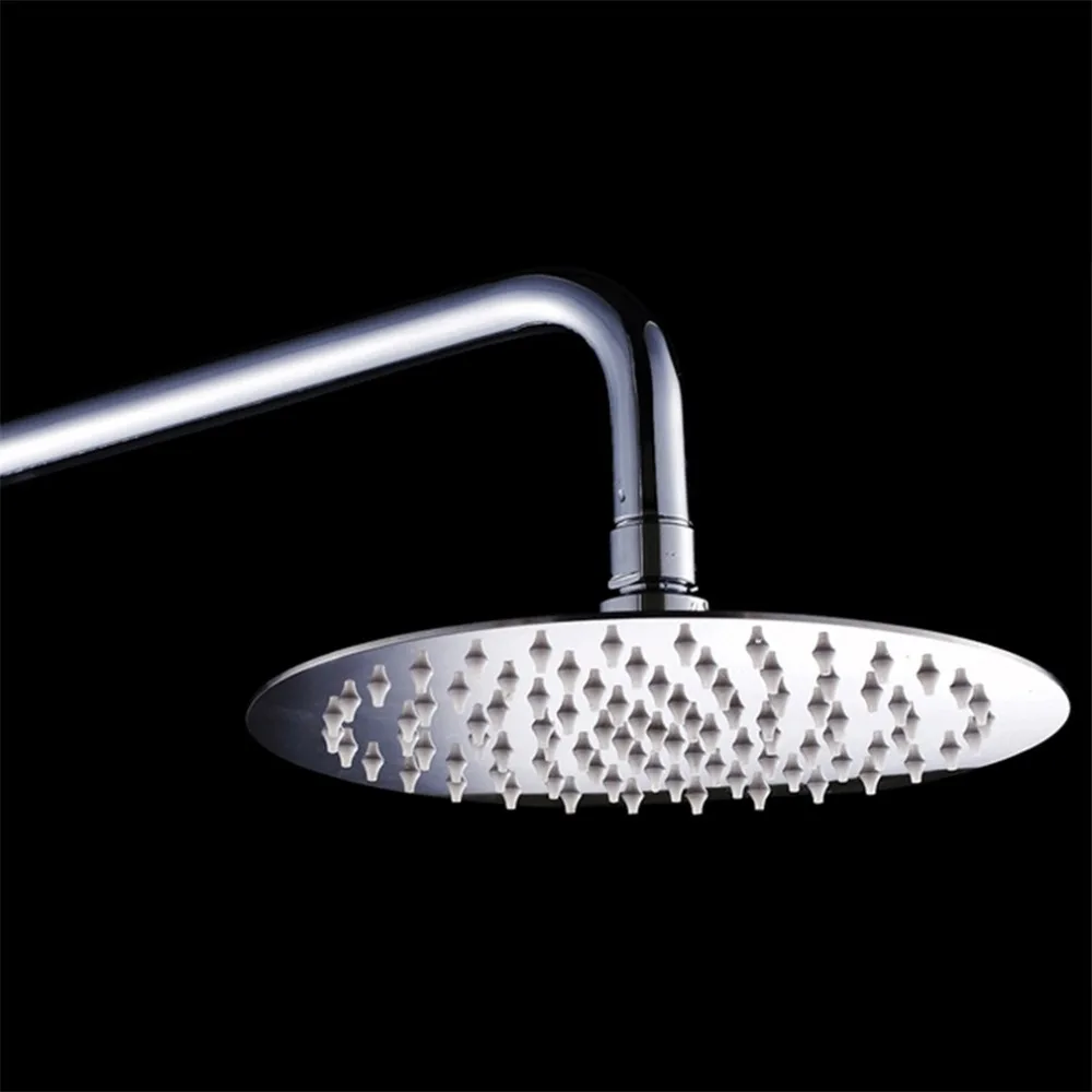 

8 Inch Ultra-quiet Water-saving Rainfall Bathroom Round Shower Head Top Spray ABS & Stainless Steel