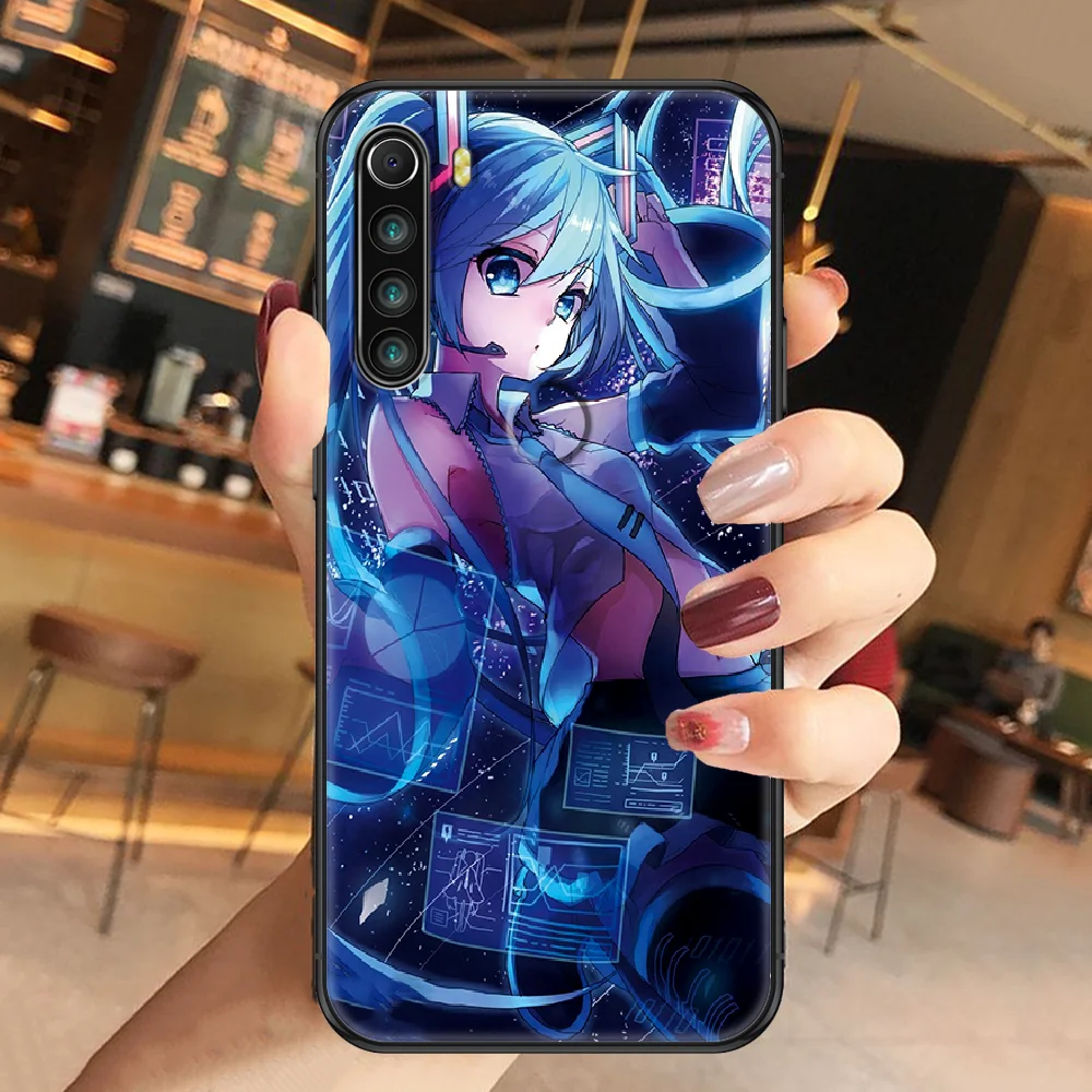 

Anime Mikue Hatsunes Phone case For Xiaomi Redmi Note 7 7A 8 8T 9 9A 9S 10 K30 Pro Ultra black pretty cell cover silicone coque