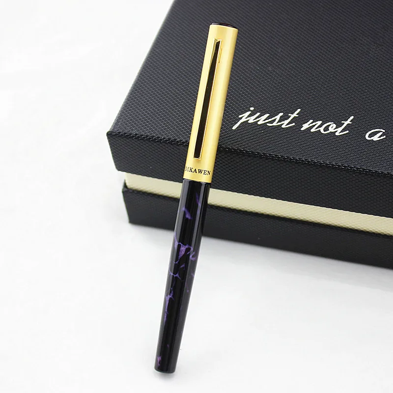 

Красивая Черная металлическая шариковая ручка в деловом стиле 0,5 мм, ручка для студентов, подарочная ручка, офисные канцелярские принадлежн...